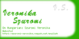 veronika szuromi business card
